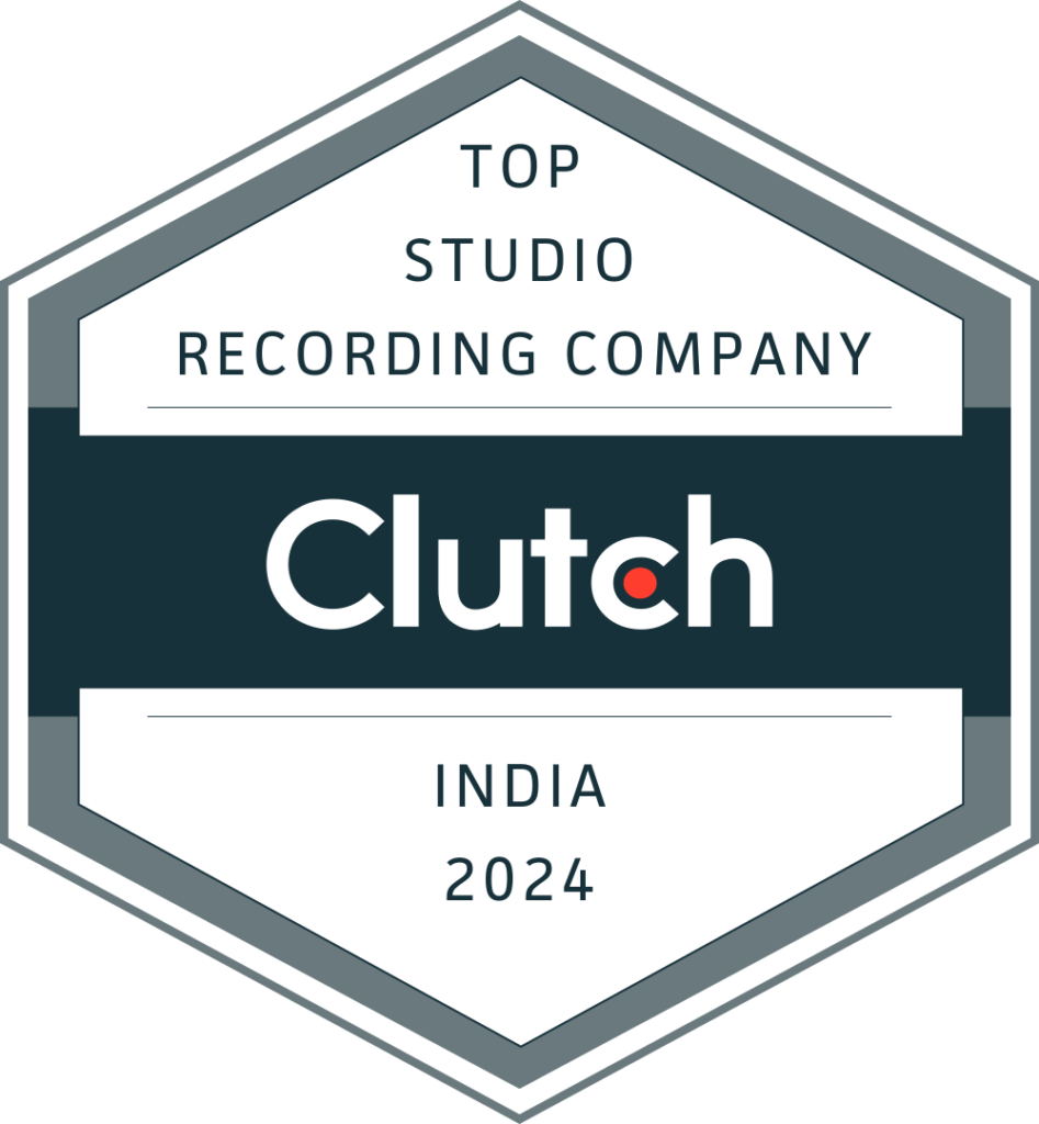 Clutch 2024 award badge for Top Studio Recording Company awarded to Smoking Chimney Studios.